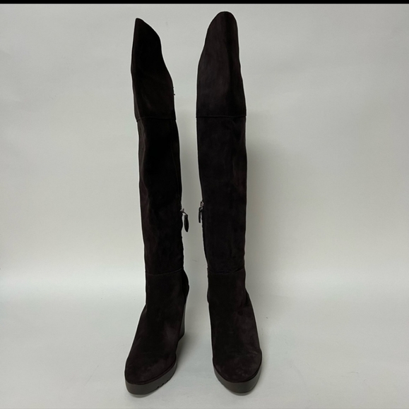 Rebecca Minkoff Lottee Over the Knee Boot in Brown Suede - Picture 8 of 9